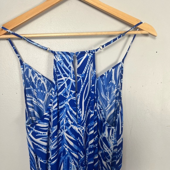 Lilly Pulitzer Dusk Jumpsuit Early Riser size medium blue racerback - Picture 6 of 10